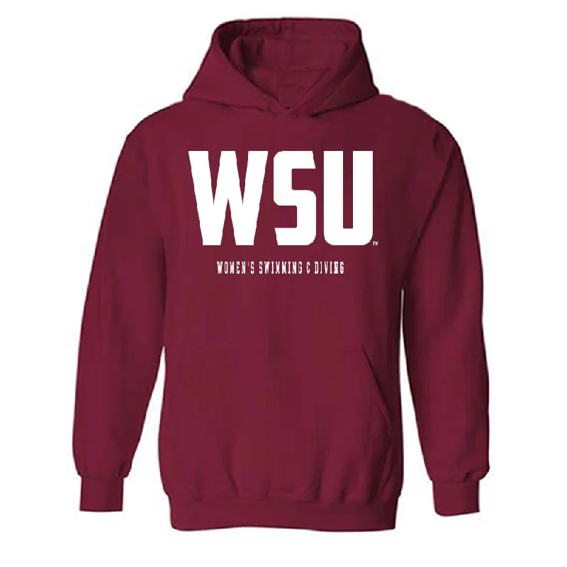 WSU - NCAA Women's Swimming & Diving : Angela Di Palo - Classic Shersey Hooded Sweatshirt Hoodie with Slim Fit Tailored Modern WSU - NCAA Women's Swimming & Diving : Angela Di Palo - Classic Shersey Hooded Sweatshirt Hoodie with Slim Fit Tailored Modern