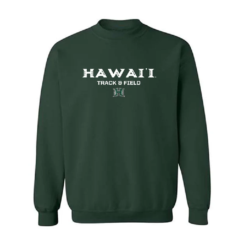 Hawaii - NCAA Women's Track & Field : Rachel Seeley - Classic Shersey Crewneck Sweatshirt Hoodie with Button Placket Classic Preppy Hawaii - NCAA Women's Track & Field : Rachel Seeley - Classic Shersey Crewneck Sweatshirt Hoodie with Button Placket Classic Preppy