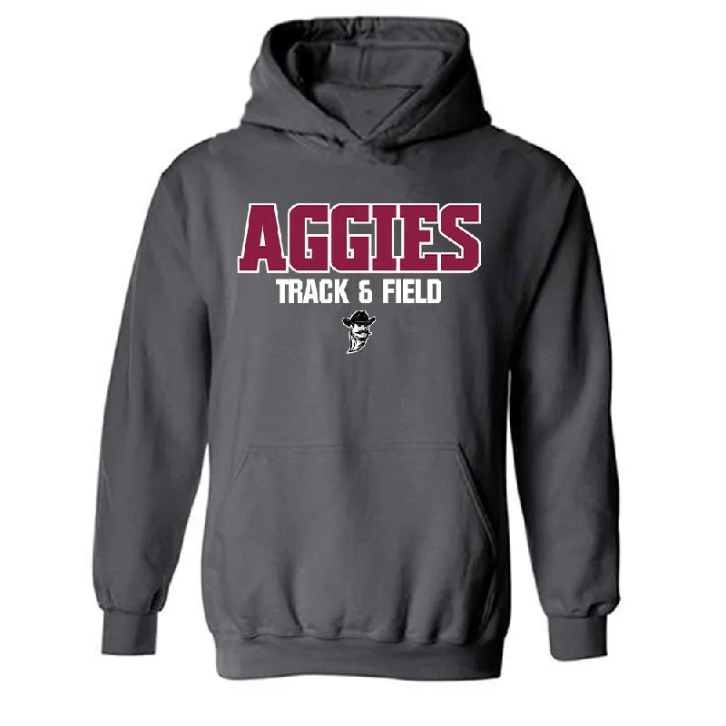 NMSU - NCAA Women's Track & Field : Grace Pendarvis - Classic Fashion Shersey Hooded Sweatshirt Zip Hoodie Drawstring Kangaroo Pocket NMSU - NCAA Women's Track & Field : Grace Pendarvis - Classic Fashion Shersey Hooded Sweatshirt Zip Hoodie Drawstring Kangaroo Pocket