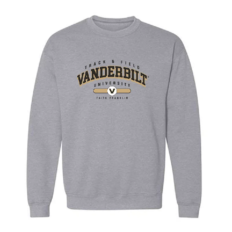 Vanderbilt - NCAA Women's Track & Field : Faith Franklin - Classic Fashion Shersey Crewneck Sweatshirt Hoodie with Toggle Buttons Decorative Unique Vanderbilt - NCAA Women's Track & Field : Faith Franklin - Classic Fashion Shersey Crewneck Sweatshirt Hoodie with Toggle Buttons Decorative Unique