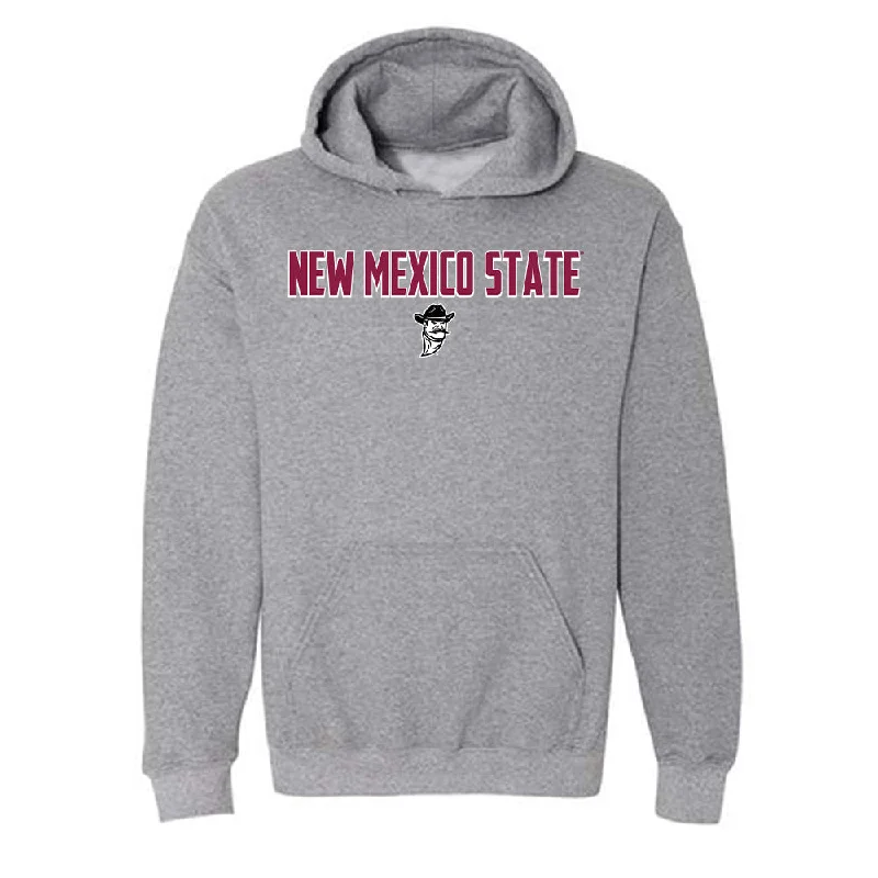 NMSU - NCAA Women's Track & Field : Grace Pendarvis - Classic Fashion Shersey Hooded Sweatshirt Hoodie with Logo Branding Identity NMSU - NCAA Women's Track & Field : Grace Pendarvis - Classic Fashion Shersey Hooded Sweatshirt Hoodie with Logo Branding Identity