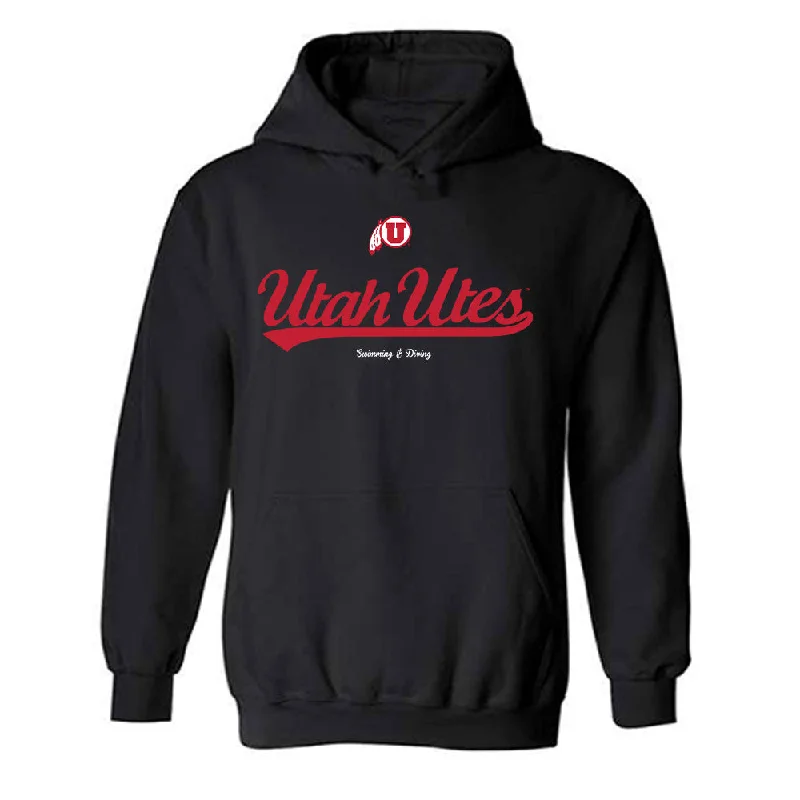 Utah - NCAA Women's Swimming & Diving : Anya Clark - Classic Shersey Hooded Sweatshirt Hoodie with Velcro Closure Adjustable Secure Utah - NCAA Women's Swimming & Diving : Anya Clark - Classic Shersey Hooded Sweatshirt Hoodie with Velcro Closure Adjustable Secure