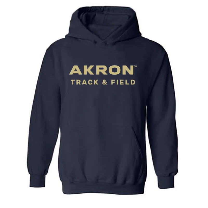 Akron - NCAA Women's Track & Field : Joy Nwokike - Classic Shersey Hooded Sweatshirt Hoodie with Hem Embroidery Detailed Premium Akron - NCAA Women's Track & Field : Joy Nwokike - Classic Shersey Hooded Sweatshirt Hoodie with Hem Embroidery Detailed Premium