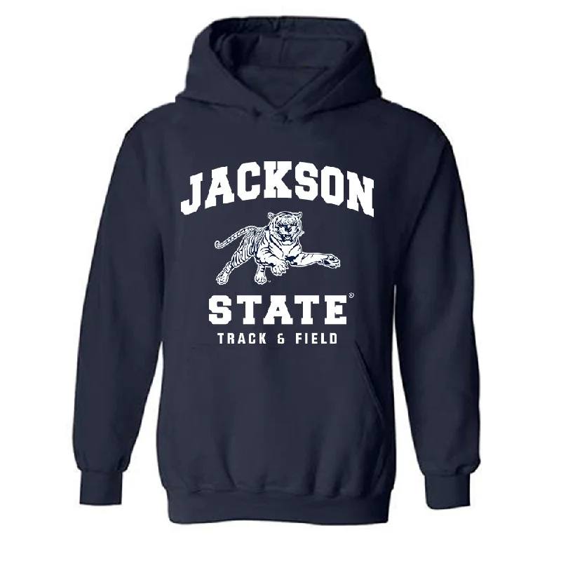 Jackson State - NCAA Women's Track & Field : Tramani Osley - Hooded Sweatshirt Cotton Hoodie Fleece Lining Warmth Jackson State - NCAA Women's Track & Field : Tramani Osley - Hooded Sweatshirt Cotton Hoodie Fleece Lining Warmth