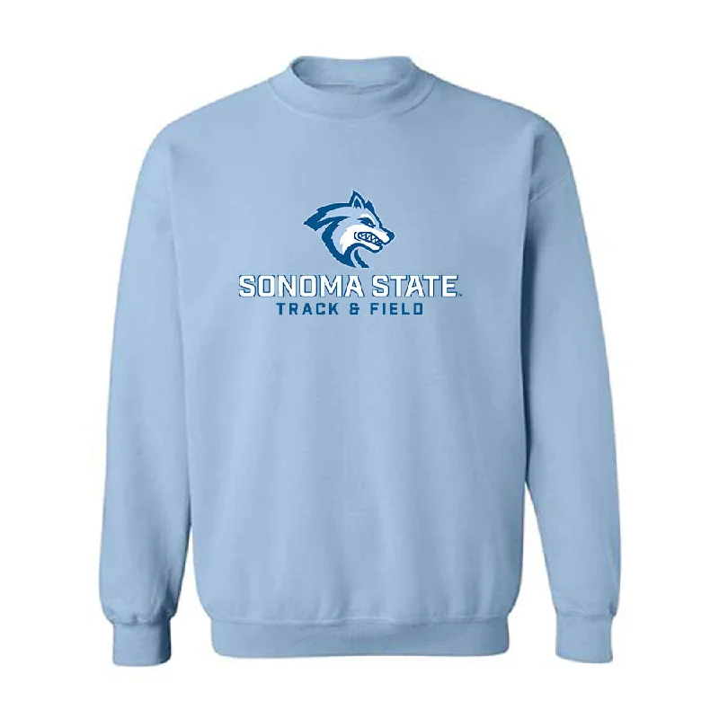 SSU - NCAA Women's Track & Field : Itzel Barrios - Classic Shersey Crewneck Sweatshirt Hoodie with Belted Waist Structured Tailored SSU - NCAA Women's Track & Field : Itzel Barrios - Classic Shersey Crewneck Sweatshirt Hoodie with Belted Waist Structured Tailored