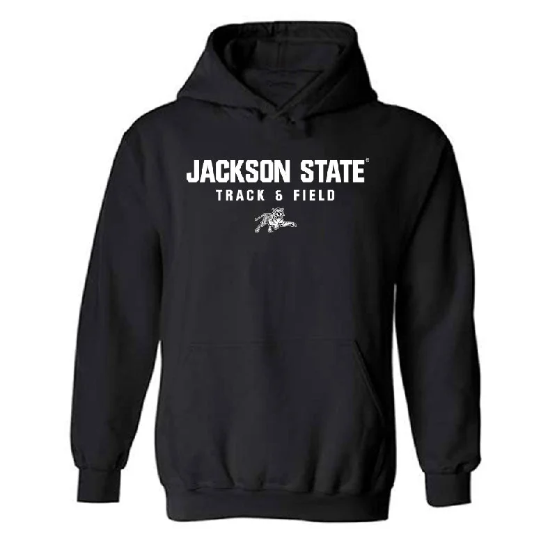 Jackson State - NCAA Women's Track & Field : Tramani Osley - Hooded Sweatshirt Hoodie with Belted Waist Structured Tailored Jackson State - NCAA Women's Track & Field : Tramani Osley - Hooded Sweatshirt Hoodie with Belted Waist Structured Tailored