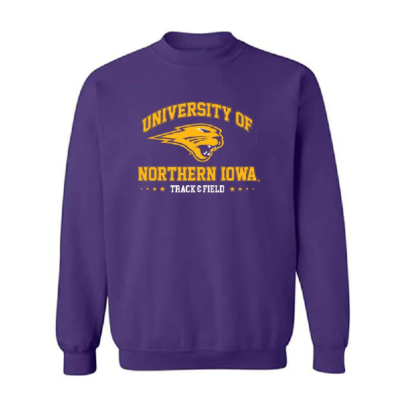 Northern Iowa - NCAA Women's Track & Field : Aleksys Gannon - Classic Shersey Crewneck Sweatshirt Hoodie with Button Classic Timeless Northern Iowa - NCAA Women's Track & Field : Aleksys Gannon - Classic Shersey Crewneck Sweatshirt Hoodie with Button Classic Timeless