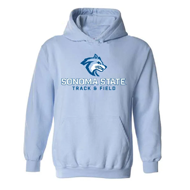 SSU - NCAA Women's Track & Field : Itzel Barrios - Classic Shersey Hooded Sweatshirt Hoodie with Cropped Fit Short Trendy SSU - NCAA Women's Track & Field : Itzel Barrios - Classic Shersey Hooded Sweatshirt Hoodie with Cropped Fit Short Trendy