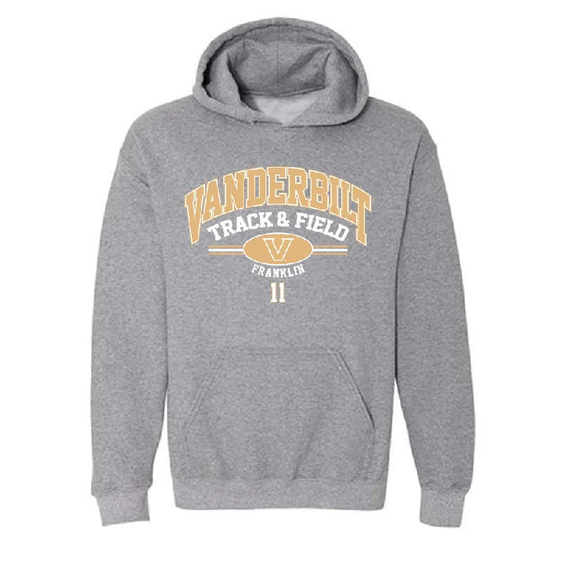 Vanderbilt - NCAA Women's Track & Field : Faith Franklin - Classic Fashion Shersey Hooded Sweatshirt Hoodie with Batwing Sleeves Loose Dramatic Vanderbilt - NCAA Women's Track & Field : Faith Franklin - Classic Fashion Shersey Hooded Sweatshirt Hoodie with Batwing Sleeves Loose Dramatic