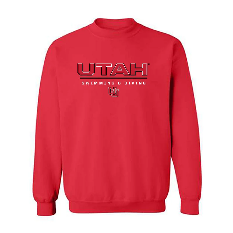 Utah - NCAA Women's Swimming & Diving : Anya Clark - Classic Shersey Crewneck Sweatshirt Hoodie with Front Slit Layering Stylish Utah - NCAA Women's Swimming & Diving : Anya Clark - Classic Shersey Crewneck Sweatshirt Hoodie with Front Slit Layering Stylish
