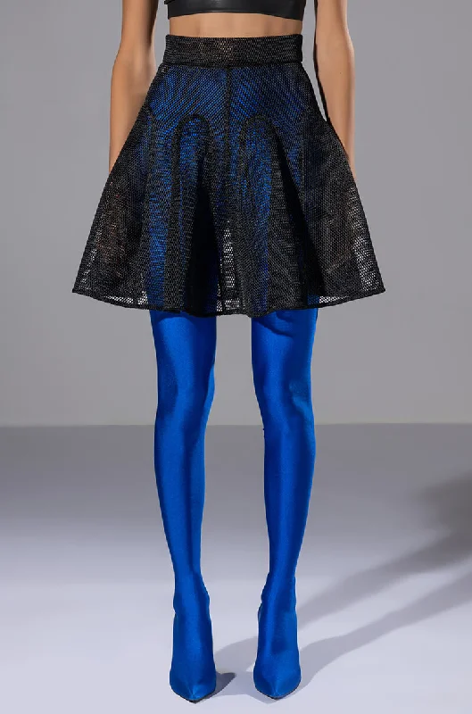 DON'T HATE THE PLAYER PLEATED MESH MINI SKIRT velvet skirt plush