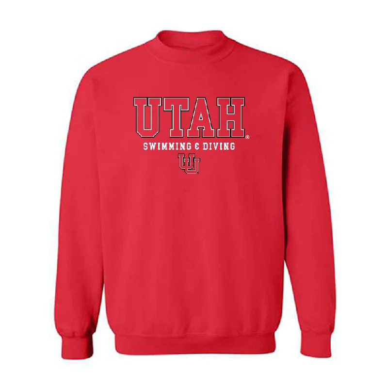 Utah - NCAA Women's Swimming & Diving : Anya Clark - Classic Shersey Crewneck Sweatshirt Hoodie with Snap Buttons Easy Quick Utah - NCAA Women's Swimming & Diving : Anya Clark - Classic Shersey Crewneck Sweatshirt Hoodie with Snap Buttons Easy Quick