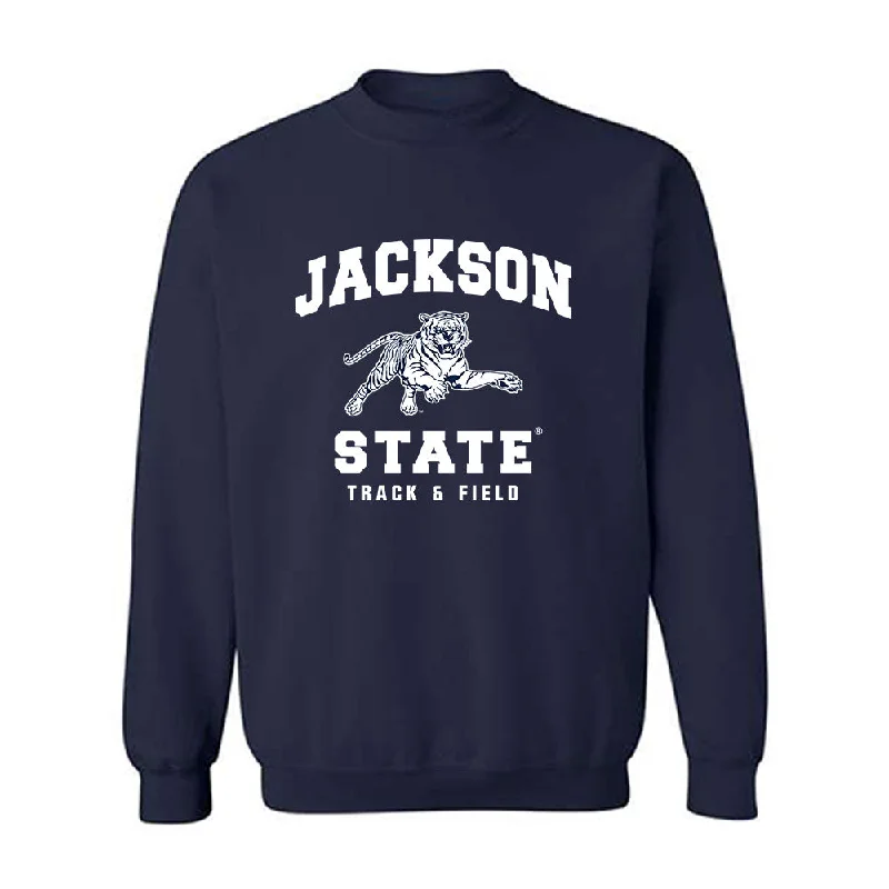 Jackson State - NCAA Women's Track & Field : Tramani Osley - Crewneck Sweatshirt Zip Hoodie Drawstring Kangaroo Pocket Jackson State - NCAA Women's Track & Field : Tramani Osley - Crewneck Sweatshirt Zip Hoodie Drawstring Kangaroo Pocket