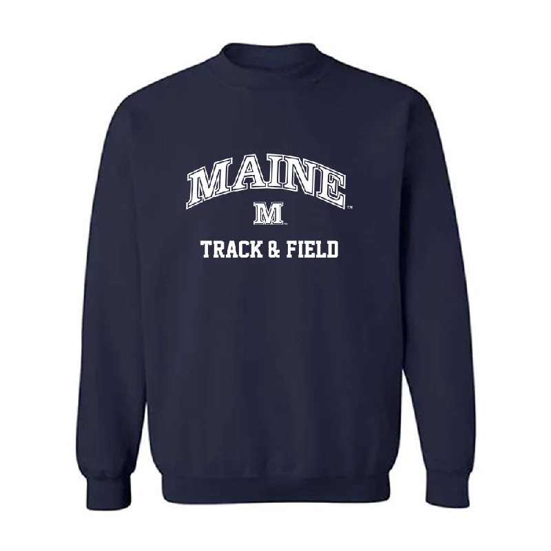 Maine - NCAA Women's Track & Field : Maddie Cyr - Classic Shersey Crewneck Sweatshirt Hoodie with Applique Textured Unique Maine - NCAA Women's Track & Field : Maddie Cyr - Classic Shersey Crewneck Sweatshirt Hoodie with Applique Textured Unique