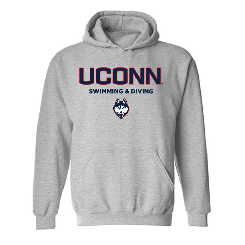 UConn - NCAA Women's Swimming & Diving : Stella McCardie - Classic Shersey Hooded Sweatshirt Hoodie with Side Slits Relaxed Casual UConn - NCAA Women's Swimming & Diving : Stella McCardie - Classic Shersey Hooded Sweatshirt Hoodie with Side Slits Relaxed Casual