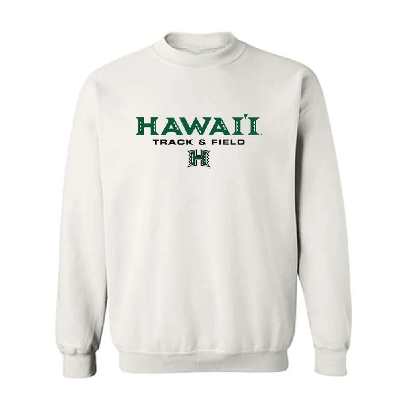 Hawaii - NCAA Women's Track & Field : Rachel Seeley - Crewneck Sweatshirt Hoodie with Puffed Sleeves Voluminous Trendy Hawaii - NCAA Women's Track & Field : Rachel Seeley - Crewneck Sweatshirt Hoodie with Puffed Sleeves Voluminous Trendy