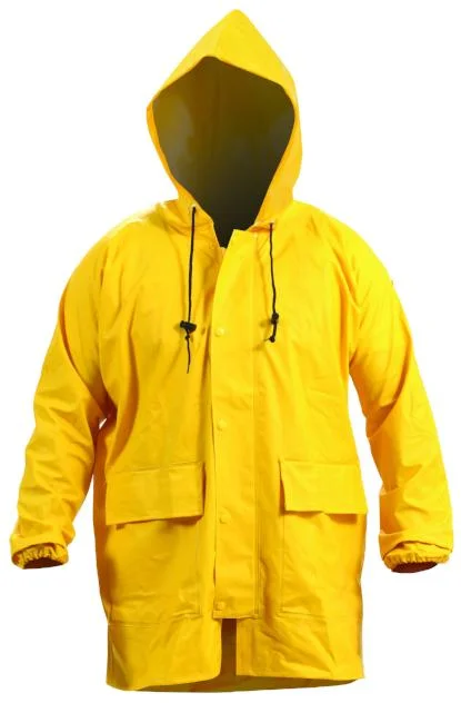 Premium Weight PVC Waterproof Parka Casual Fleece-Lined Parka