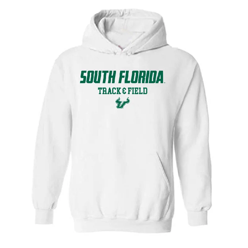 USF - NCAA Women's Track & Field : Adalin Robinson - Classic Shersey Hooded Sweatshirt Hoodie with Magnetic Closure Innovative Modern USF - NCAA Women's Track & Field : Adalin Robinson - Classic Shersey Hooded Sweatshirt Hoodie with Magnetic Closure Innovative Modern