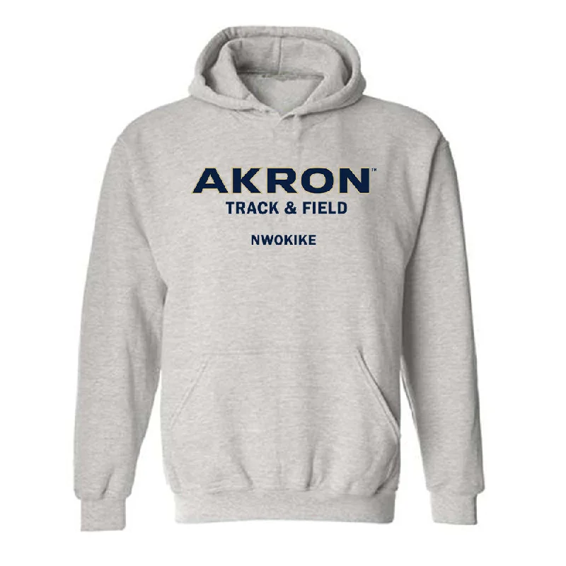 Akron - NCAA Women's Track & Field : Joy Nwokike - Classic Fashion Shersey Hooded Sweatshirt Hoodie with Embroidery Detailed Premium Akron - NCAA Women's Track & Field : Joy Nwokike - Classic Fashion Shersey Hooded Sweatshirt Hoodie with Embroidery Detailed Premium