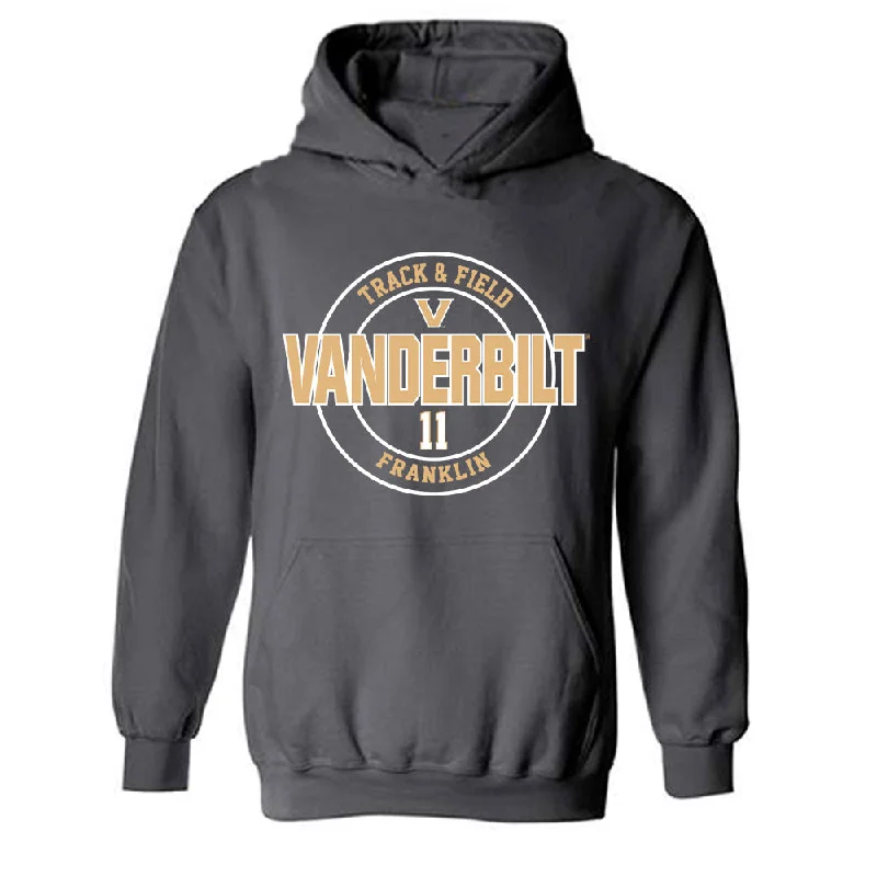 Vanderbilt - NCAA Women's Track & Field : Faith Franklin - Classic Fashion Shersey Hooded Sweatshirt Hoodie with Zipper Placket Modern Functional Vanderbilt - NCAA Women's Track & Field : Faith Franklin - Classic Fashion Shersey Hooded Sweatshirt Hoodie with Zipper Placket Modern Functional