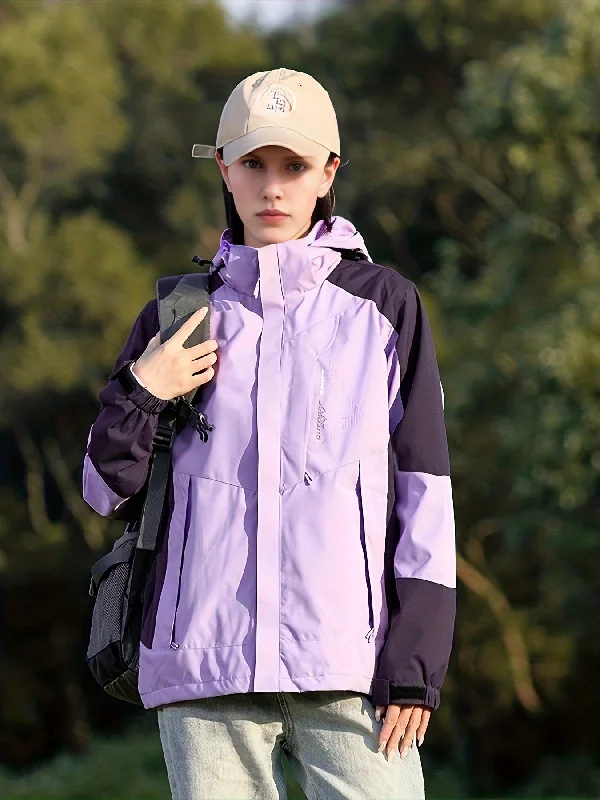 Womens Color Block Outdoor Sports Jacket - Windproof & Waterproof Mountaineering Gear - Stylish, Breathable for Spring to Autumn Adventures Boat Neck Shawl Collar Notched Collar Womens Color Block Outdoor Sports Jacket - Windproof & Waterproof Mountaineering Gear - Stylish, Breathable for Spring to Autumn Adventures Boat Neck Shawl Collar Notched Collar