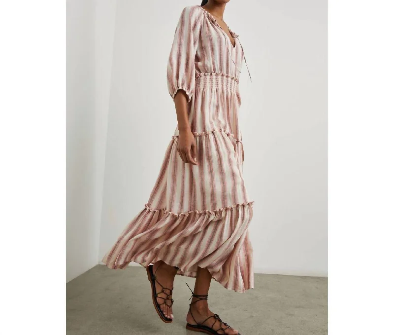 Caterine Dress In Camino Stripe