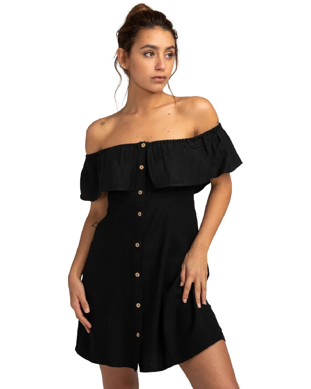 Sunny Side Dress in Black