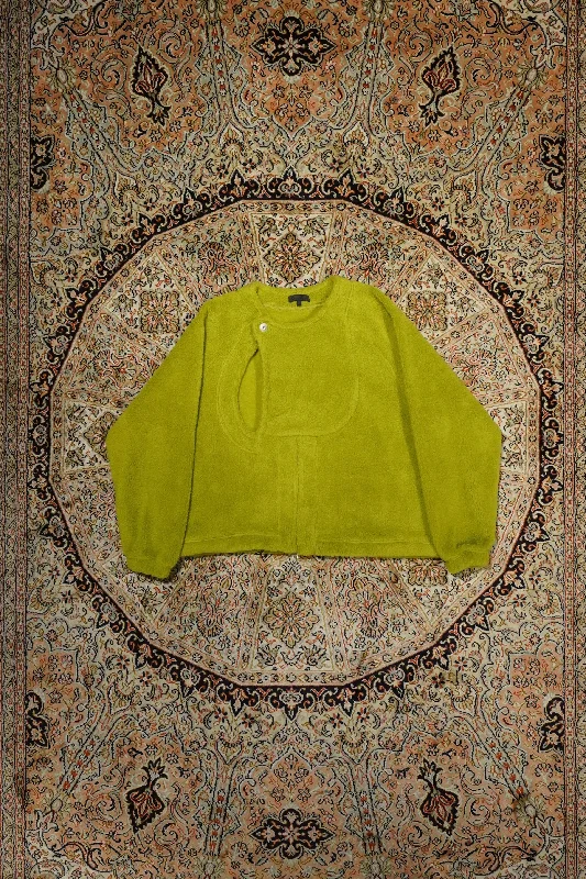 Omar Afridi RAJASTAN FLEECE PARKA (NEON YELLOW) Stylish Fur Hood Parka
