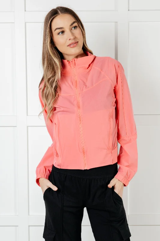 Hazel Blues® | Fit Happens Nylon Tennis Jacket in Coral Rose Chenille Jacket Brocade Jacket Lace Jacket Hazel Blues® | Fit Happens Nylon Tennis Jacket in Coral Rose Chenille Jacket Brocade Jacket Lace Jacket