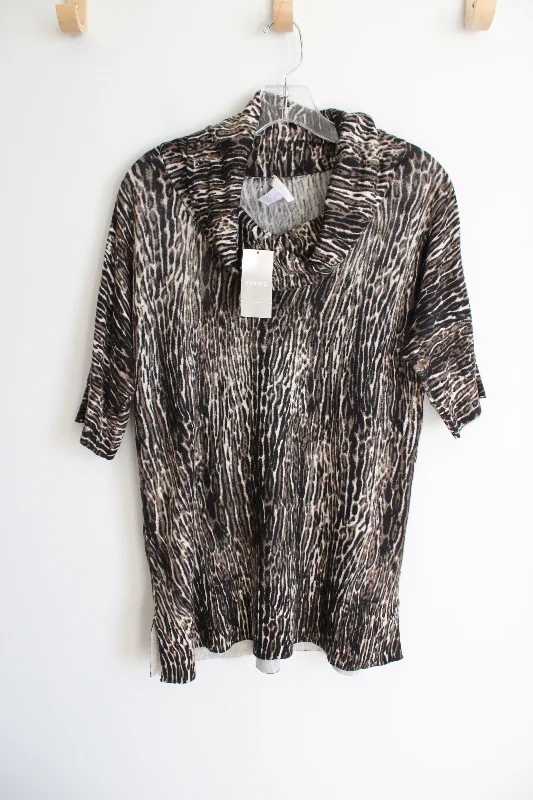 NEW Chico's Cheetah Waves Della Pullover Sweater | 2 (L/12) Seamless Knitted Crochet NEW Chico's Cheetah Waves Della Pullover Sweater | 2 (L/12) Seamless Knitted Crochet