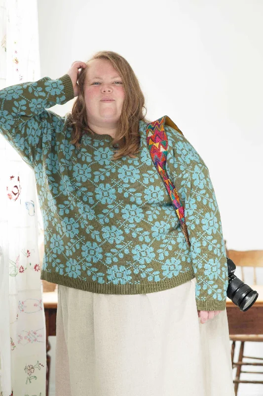 Agnes Jumper Floral Grid *organic cotton Spandex Rayon Corduroy