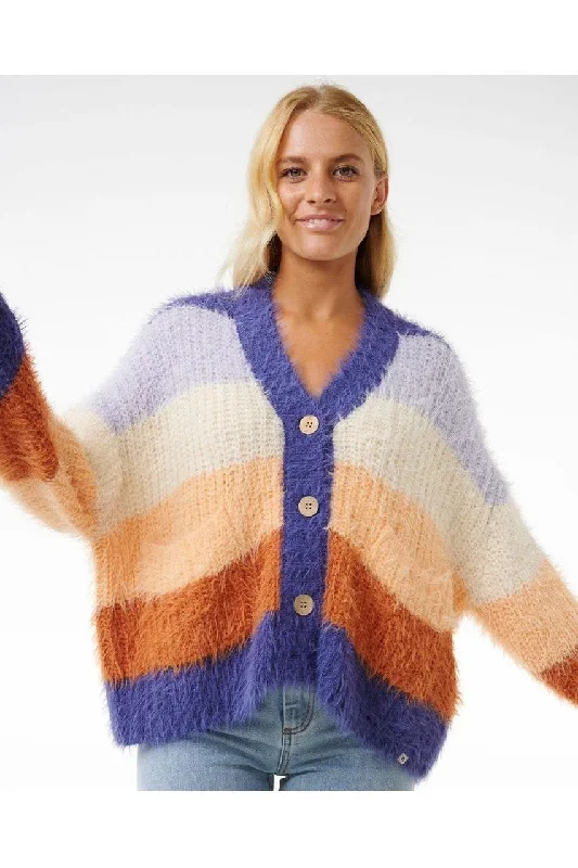 Rip Curl The Search Stripe Cardigan Multico Front Pockets Side Pockets Patch Pockets Rip Curl The Search Stripe Cardigan Multico Front Pockets Side Pockets Patch Pockets