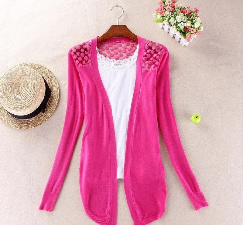 21Color Style Fashion Jacket Girl Women's Lace Sweet Crochet Knit Blouse Cardigan Outerwear Coat Zippered Buttoned Snapped 21Color Style Fashion Jacket Girl Women's Lace Sweet Crochet Knit Blouse Cardigan Outerwear Coat Zippered Buttoned Snapped