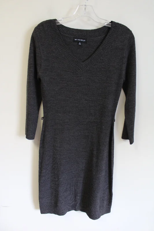 My Michelle Gray Knit Long Sleeved Sweater Dress | M Machine Wash Dry Clean Hand Wash My Michelle Gray Knit Long Sleeved Sweater Dress | M Machine Wash Dry Clean Hand Wash