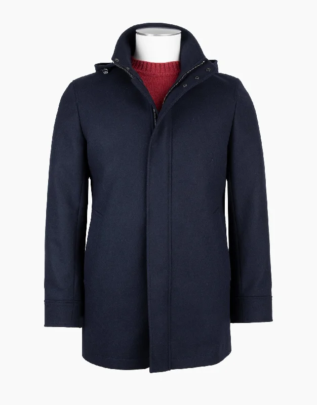 Rembrandt - Aro Wool Parka - Navy Thick Warm Insulated Parka