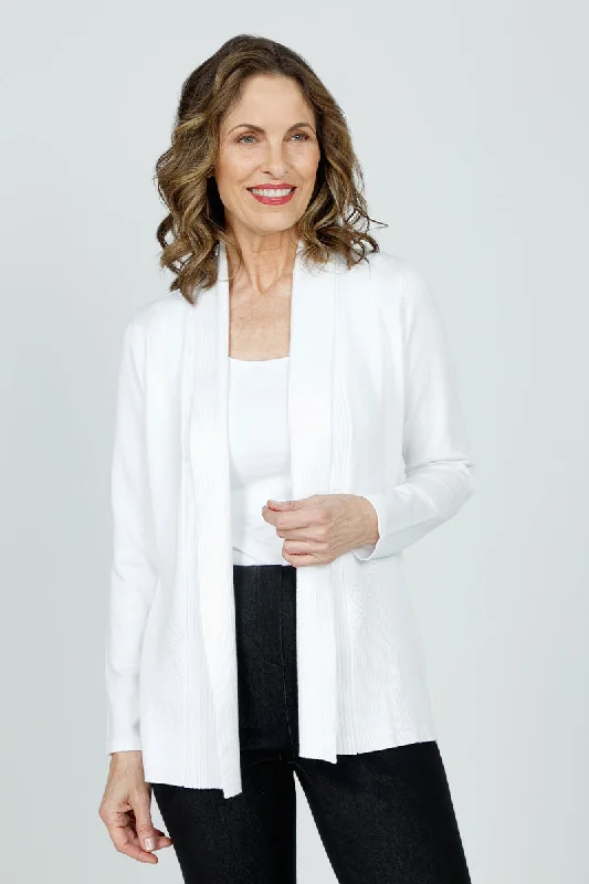 Metric Ribbed Open Cardigan Velvet Chenille Corduroy