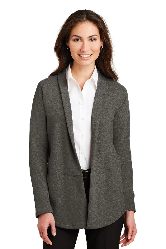 Port Authority Women's Interlock Cardigan Crew Neck V-Neck Turtle Neck