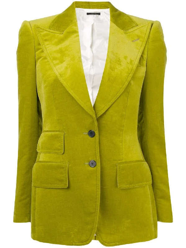 buttoned velvet blazer Women's Vacation Suit