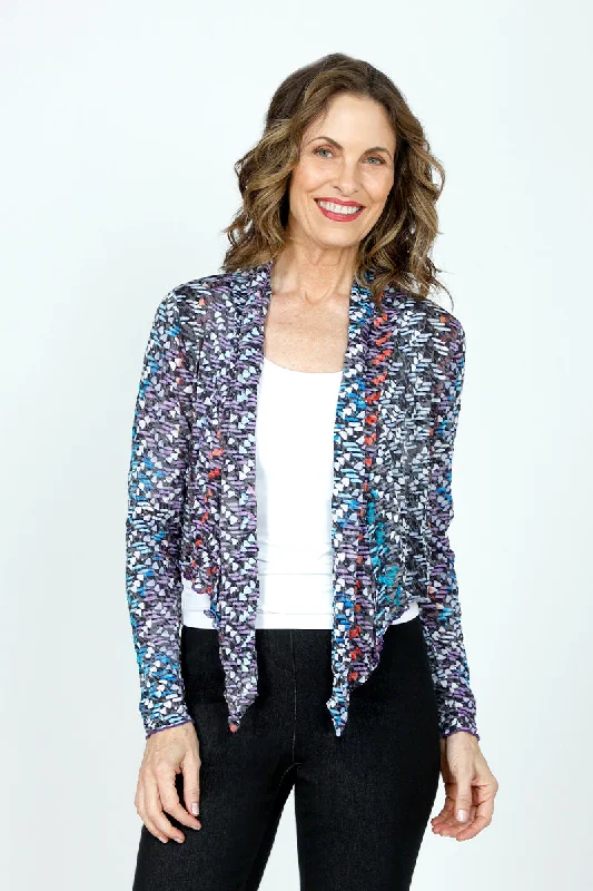Top Ligne Cosmic Chips Cardigan Open Front Closed Front Wrap Front