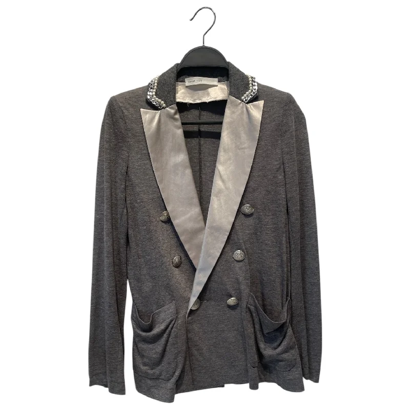 sacai luck/Jacket/2/Wool/GRY/PEARL COLLAR Hooded Jacket Caped Jacket Shawl Collar Jacket sacai luck/Jacket/2/Wool/GRY/PEARL COLLAR Hooded Jacket Caped Jacket Shawl Collar Jacket