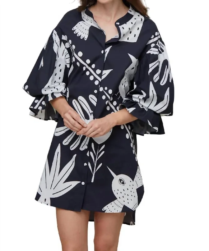 Alice Floresta Dress In Black/white