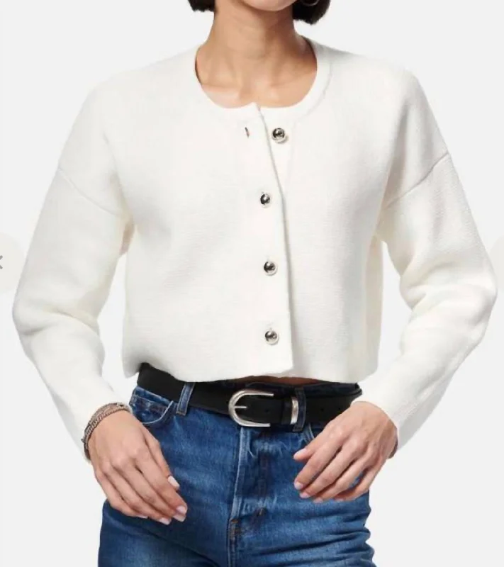 Hara Cardigan In Ceramic Sequined Glittery Shiny