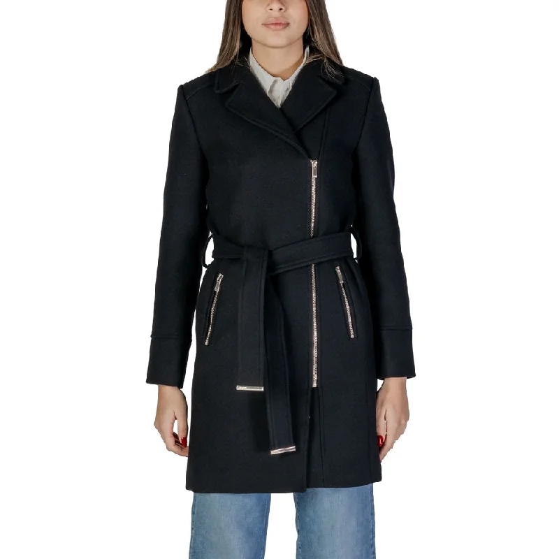 Morgan De Toi Black Wool Jackets & Coat Snapped Jacket Toggled Jacket Drawstring Jacket Morgan De Toi Black Wool Jackets & Coat Snapped Jacket Toggled Jacket Drawstring Jacket