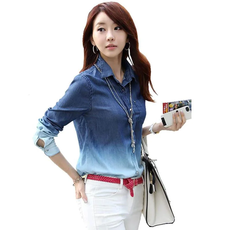 Denim Shirt Jeans Cardigan Women Jeans Shirt Plus Size Blouse Terry Blend Velvet Blend Canvas Blend Denim Shirt Jeans Cardigan Women Jeans Shirt Plus Size Blouse Terry Blend Velvet Blend Canvas Blend