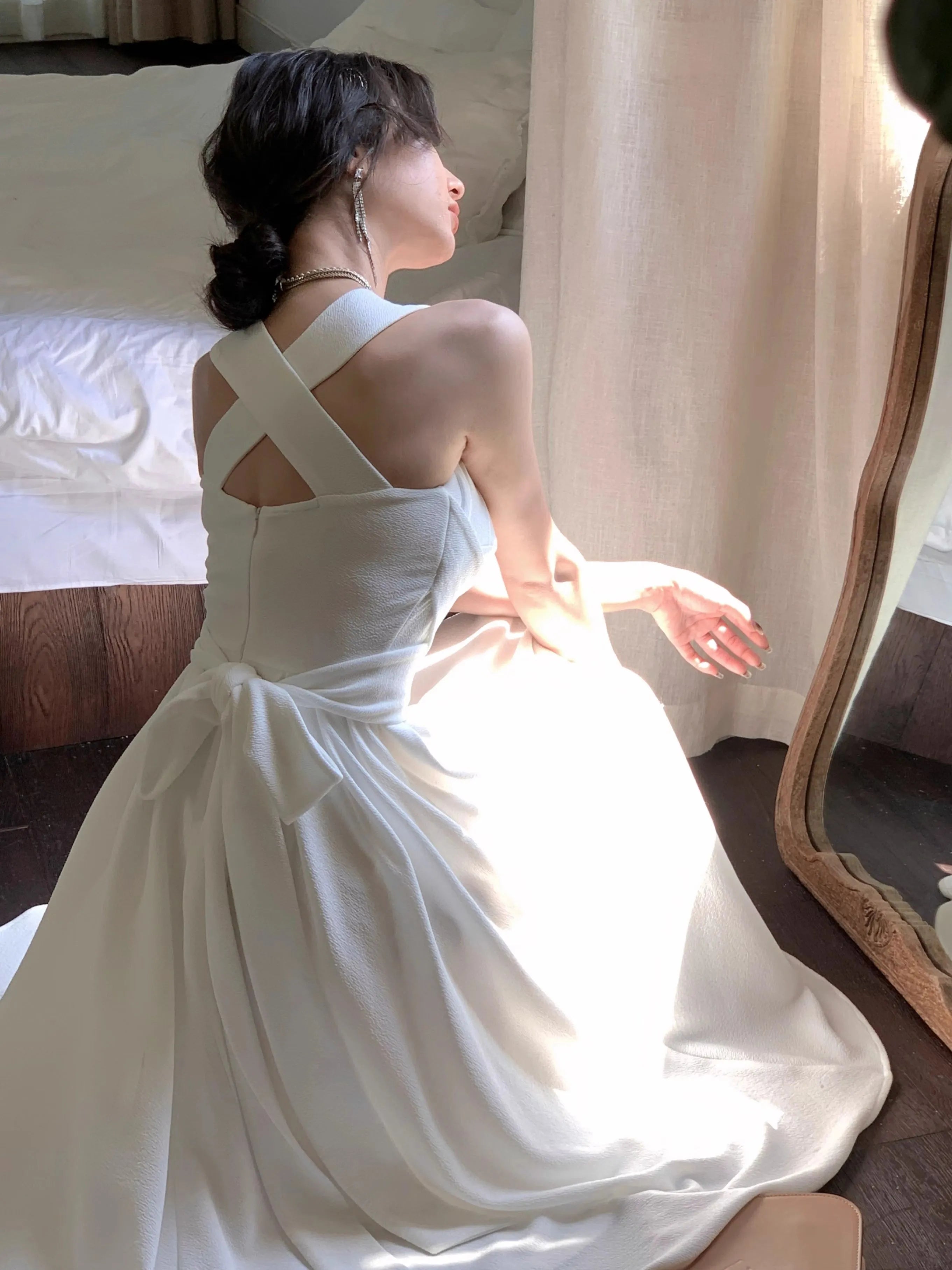 Advbridge - Summer New Elegant Fashion Midi Bandge Slim Dress For Women Lady One Piece Party Clothing Outfits Vestidos Advbridge - Summer New Elegant Fashion Midi Bandge Slim Dress For Women Lady One Piece Party Clothing Outfits Vestidos