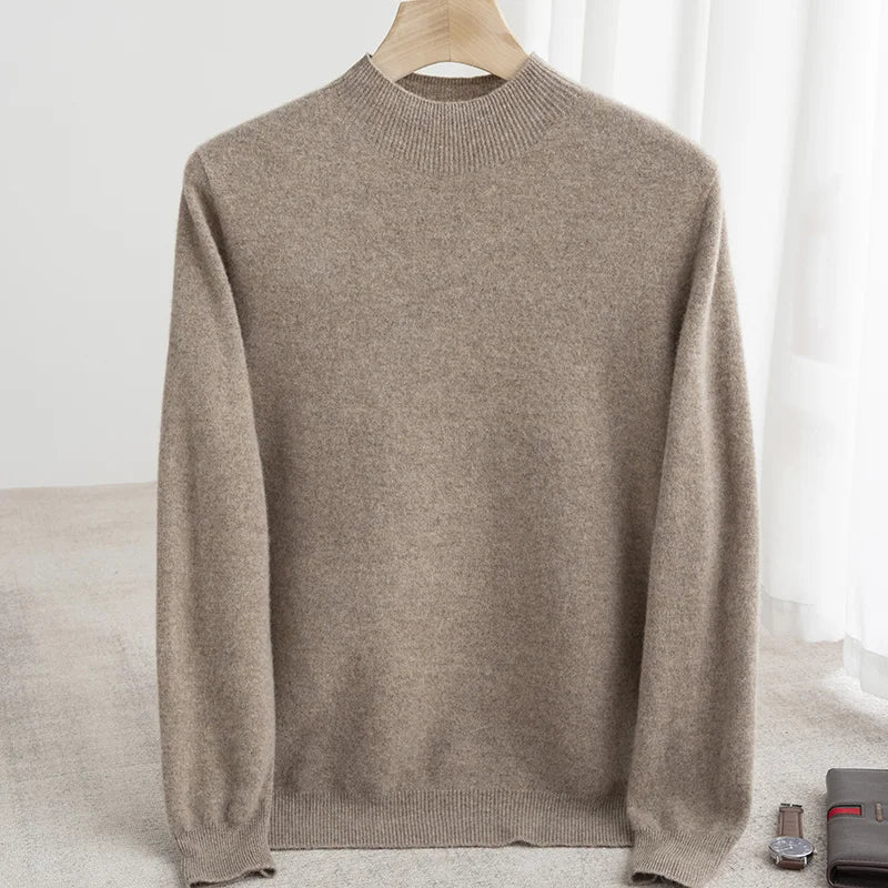 Sweater 100% pure wool semi-high neck loose sweater autumn and winter warm bottoming sweater Beaded Sweater Sequined Faux Fur Sweater 100% pure wool semi-high neck loose sweater autumn and winter warm bottoming sweater Beaded Sweater Sequined Faux Fur