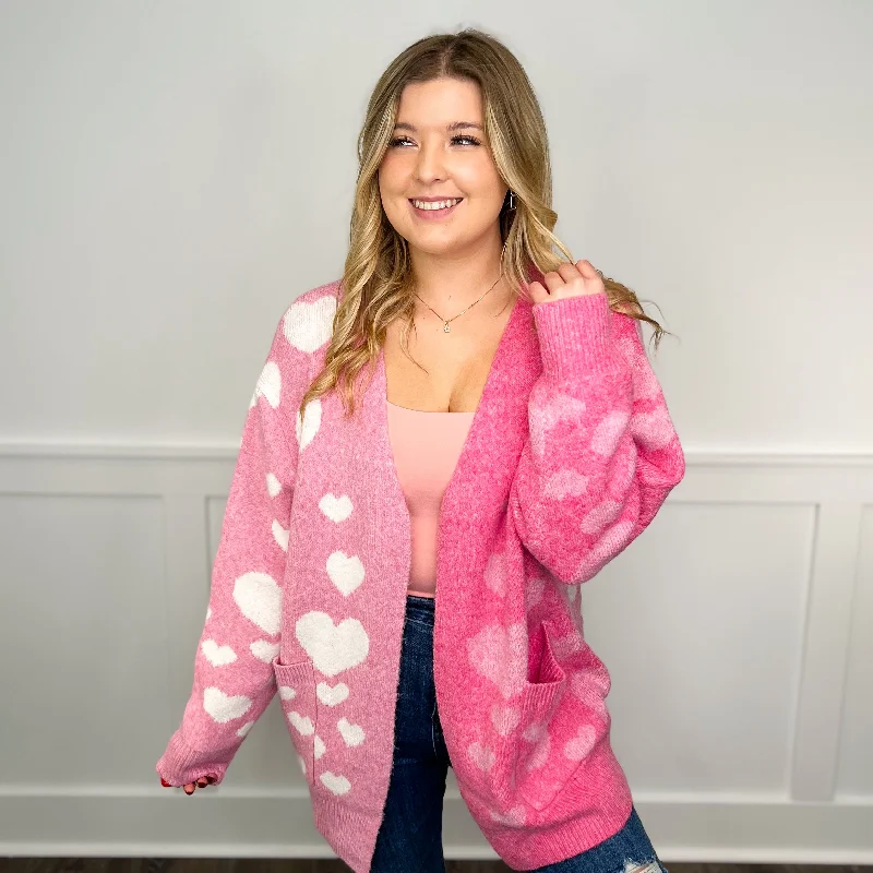 Sweet Hearts Knit Long Sleeve Pink Avery Mae Cardigan Chenille Blend Fleece Blend Nylon Blend Sweet Hearts Knit Long Sleeve Pink Avery Mae Cardigan Chenille Blend Fleece Blend Nylon Blend