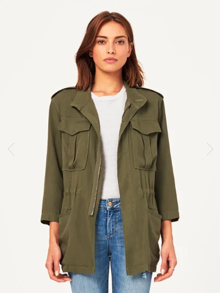 DL1961 | Beekman Military Jacket | Military Green Cotton Fabric Linen Fabric Terry Fabric DL1961 | Beekman Military Jacket | Military Green Cotton Fabric Linen Fabric Terry Fabric
