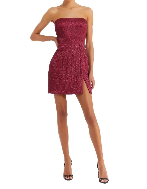 Arely Dress In Burgundy