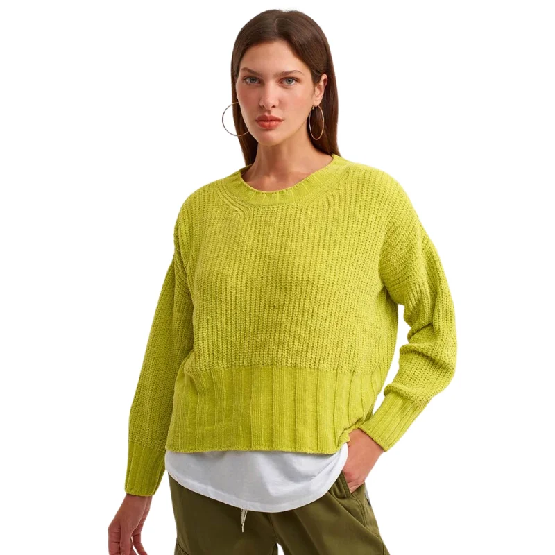 OXXO -  Chenille Knitted Wide-Fit Sweater Terry Terry Cloth Terry Knit